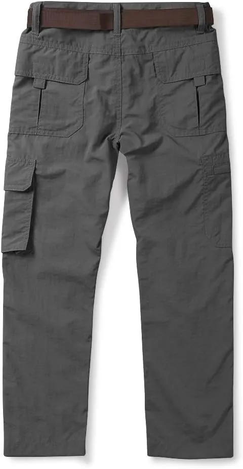 OCHENTA Men & Boys' Quick Dry Cargo Pants for Outdoor Hiking Camping Fishing