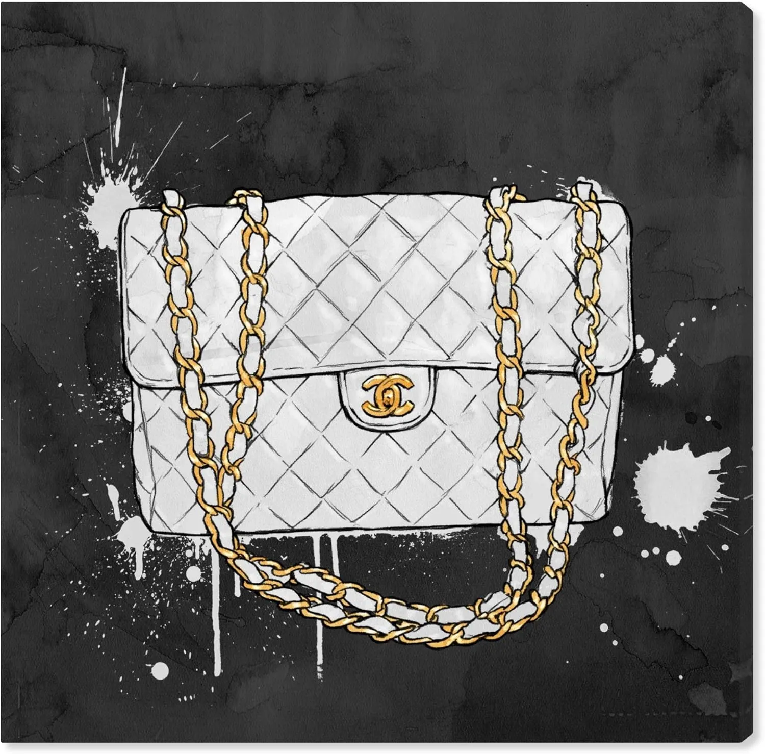 Oliver Gal Everything But My White Bag, 40" x 40", Canvas