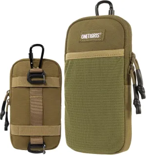 OneTigris Cell Phone Holster - Phone Belt Holder Molle Phone Pouch for Belt with Loop, Holds 4.7"-6.5" Phones in Black