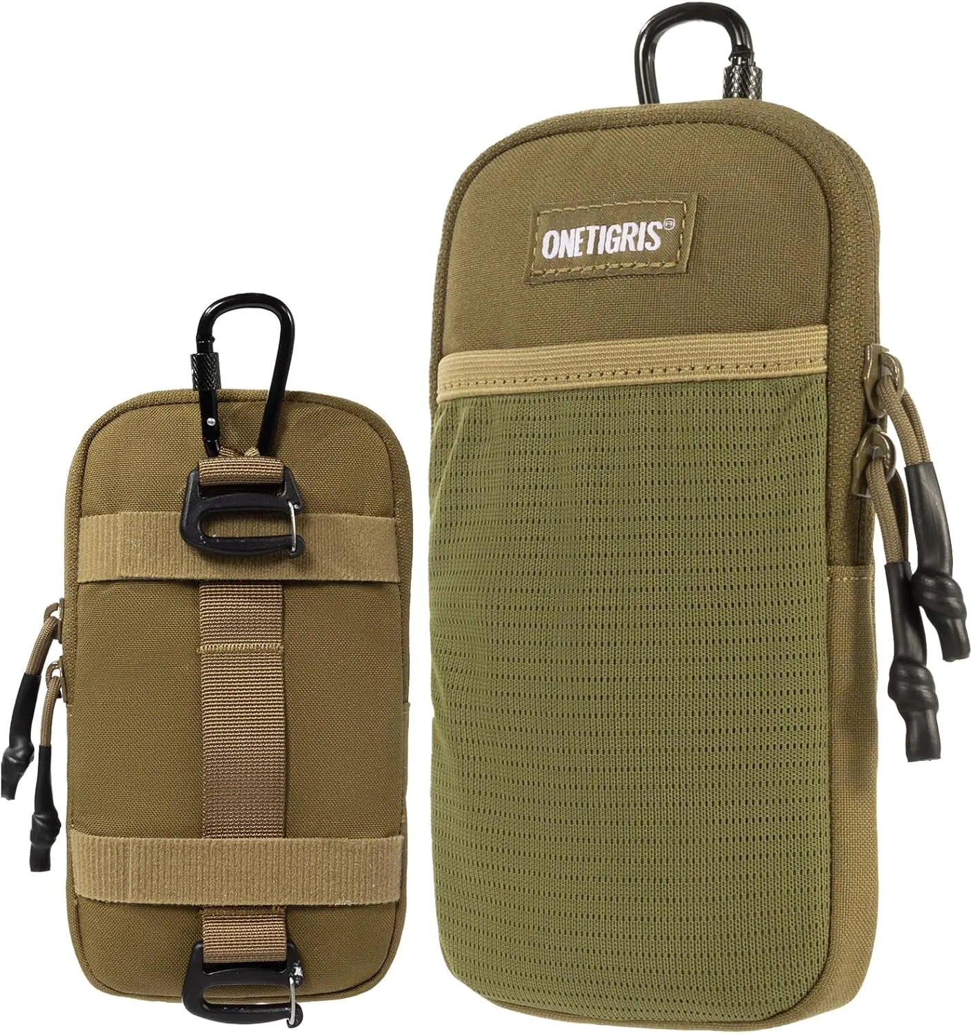 OneTigris Cell Phone Holster - Phone Belt Holder Molle Phone Pouch for Belt with Loop, Holds 4.7"-6.5" Phones in Black