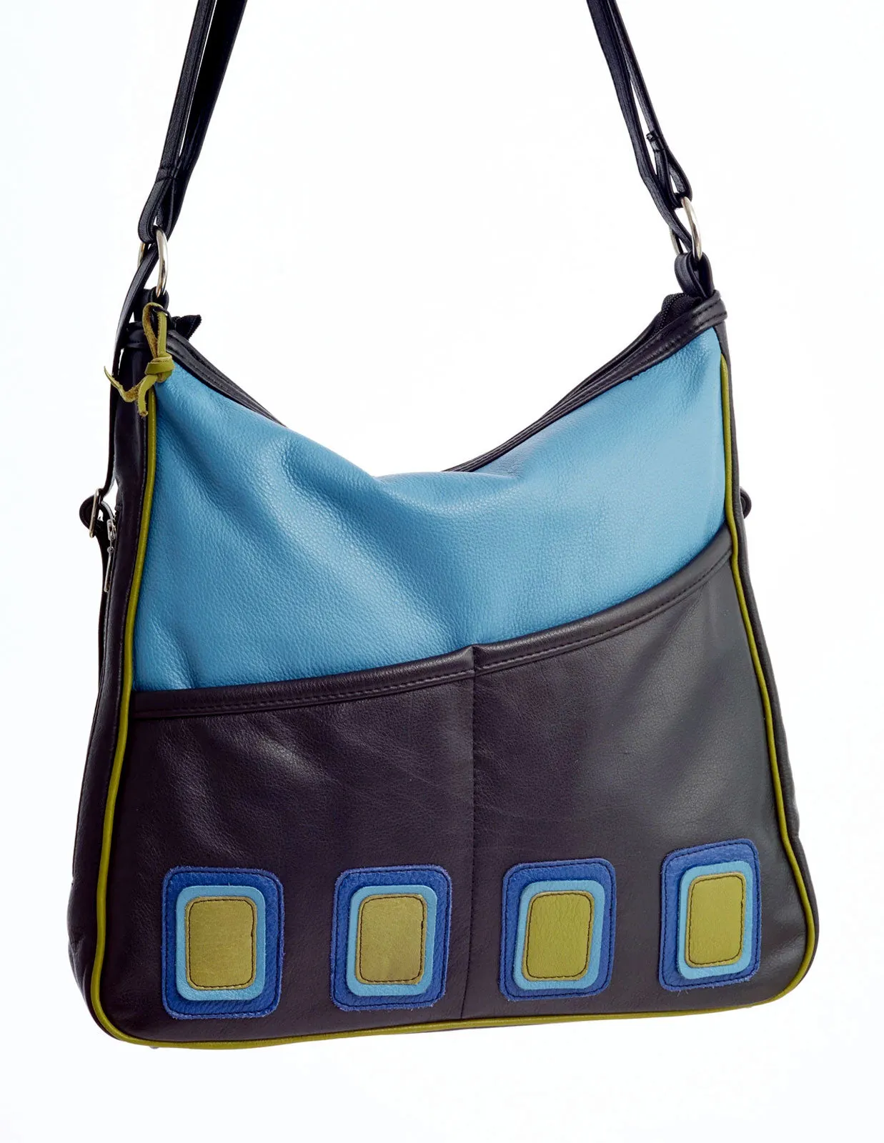 Op-Art Purse Pack - Large Art Inspired Convertible Leather Backpack
