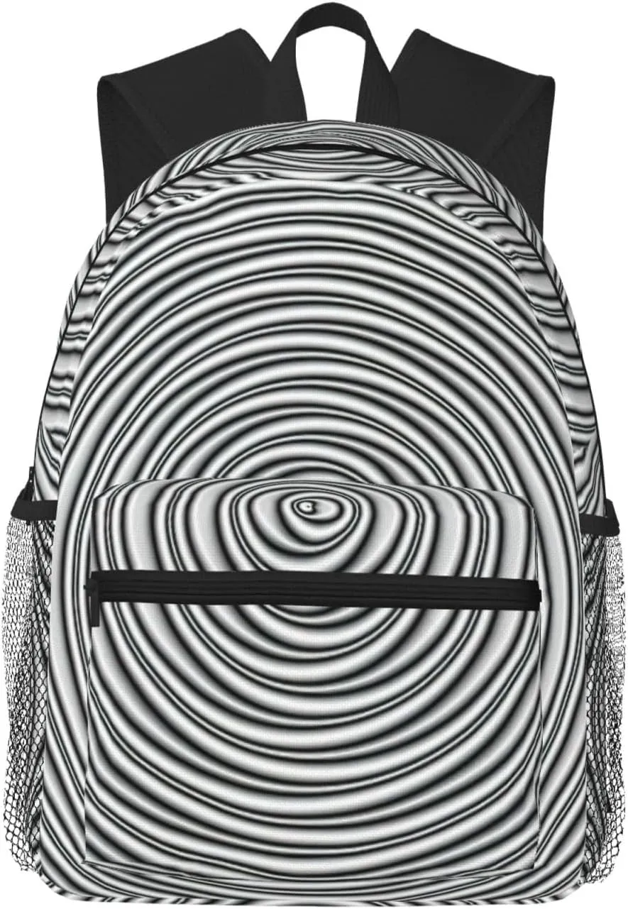 Optical Spin Illusion Lightweight and Comfortable Backpack - Classic Stylish Day Bag, fit for Travel, Sports, Work
