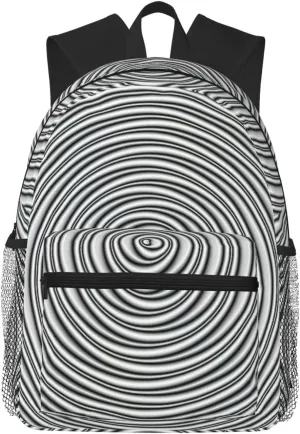 Optical Spin Illusion Lightweight and Comfortable Backpack - Classic Stylish Day Bag, fit for Travel, Sports, Work