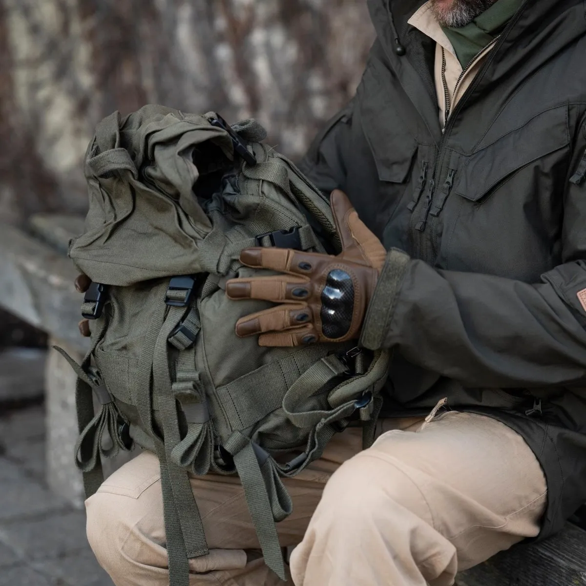Original Austria military Tactical Backpack Detachable Top Cover 25l OD Green