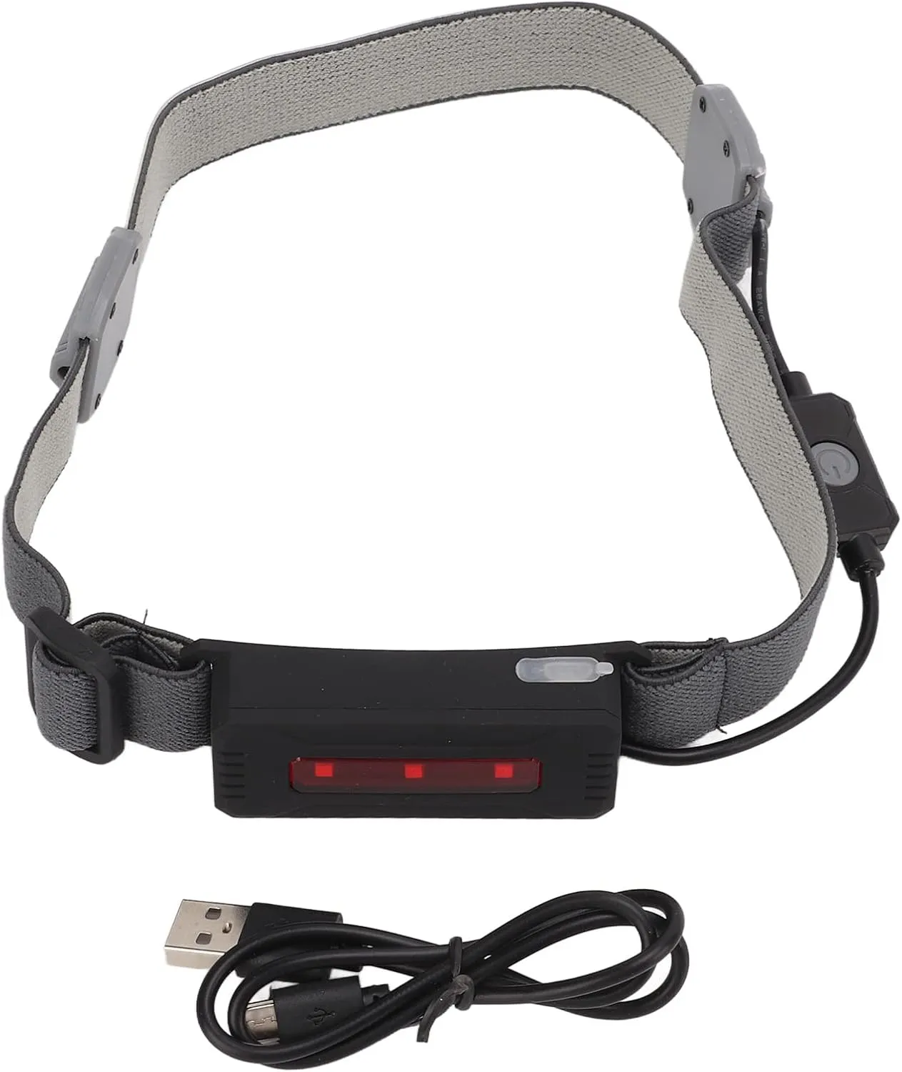 OUKENS Led Headband, COB Headband Light Mini Hard Hat Light Rechargeable Portable USB Headlamp Flashlight for Outdoor Camping Running