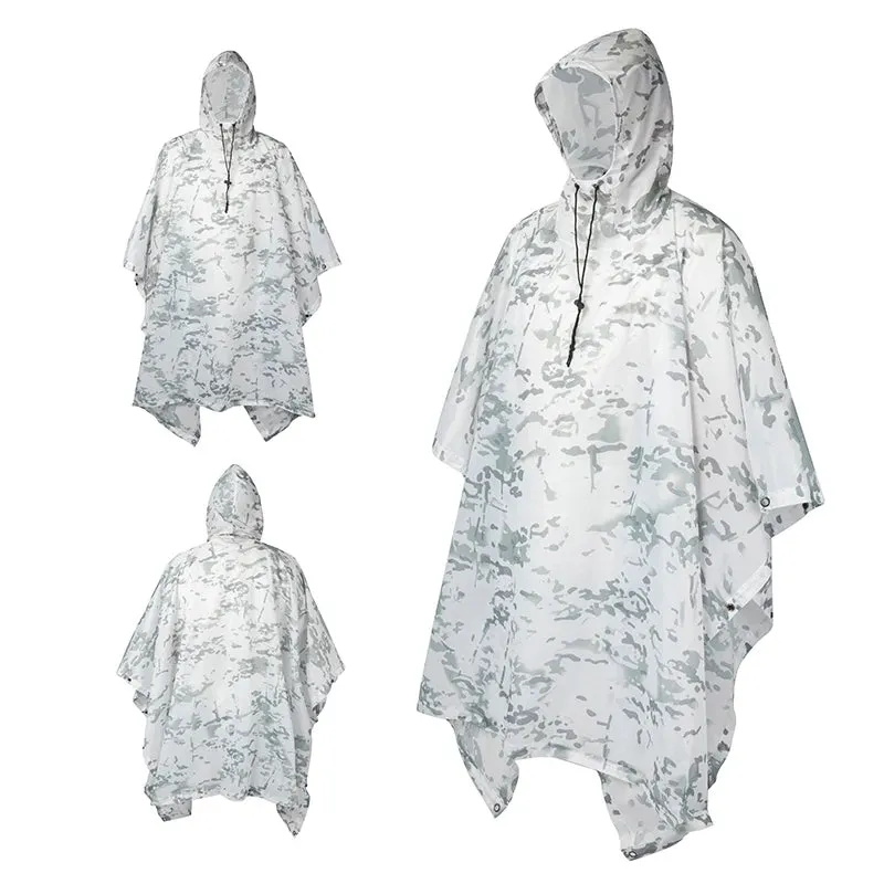 Outdoor Camping Poncho - Military Camouflage Tactical Raincoat