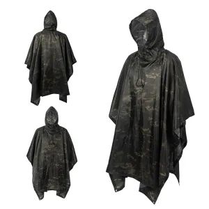 Outdoor Camping Poncho - Military Camouflage Tactical Raincoat