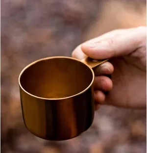 Outdoor camping portable 04 stainless steel thickened double-layer small tea cup coffee cup(Silver)