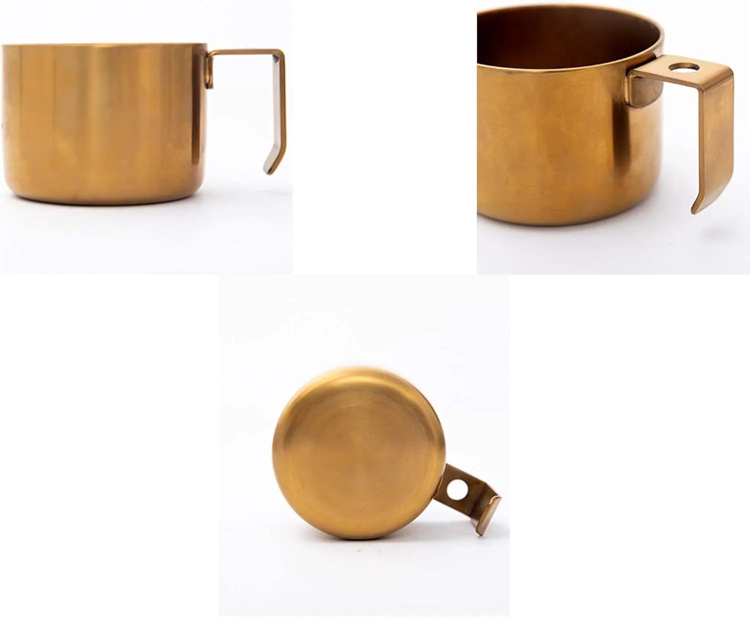 Outdoor camping portable 04 stainless steel thickened double-layer small tea cup coffee cup(Silver)