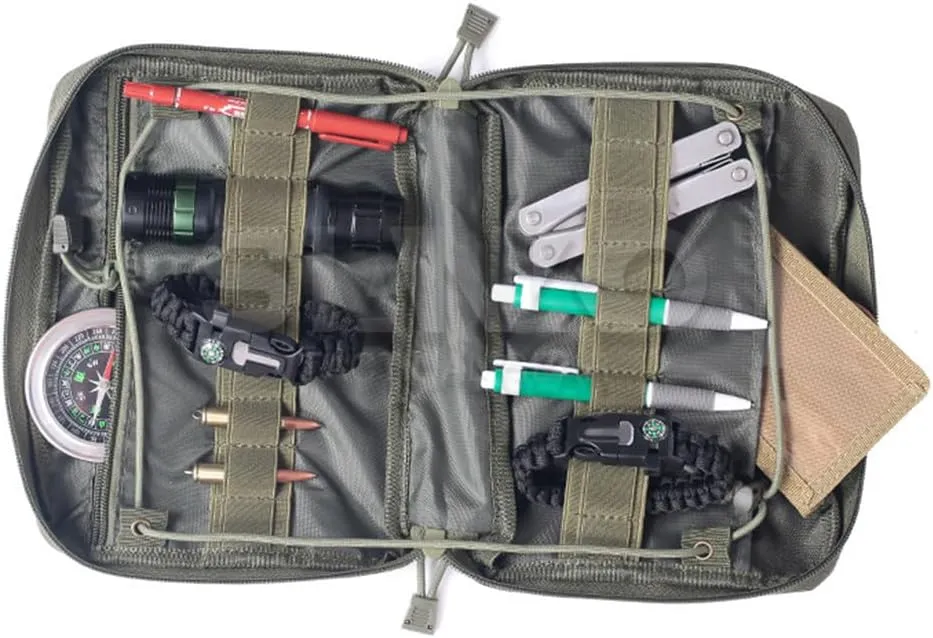 Outdoor Military Molle Tactical Medical First Aid Pouch,Multifunction EDC Tools Emergency Phone Holder Case Carrier Sundry Bag