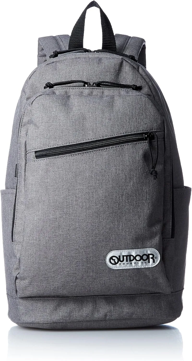 Outdoor Products Heather Tex Backpack, Heathered, A4 Storage, PC Storage, Large Capacity, 4.9 gal (19 L), 1.6 gal (50 L), Heather Gray