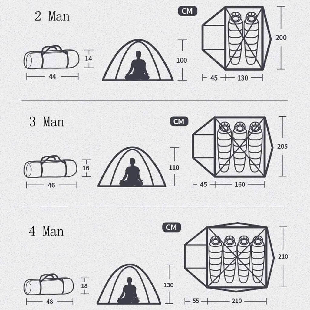 Outdoor Ultralight Camping Tent Backpack Tents, Lightweight Camping Tents, Easy to Install, Waterproof Tents, Hiking and Mountaineering Trips