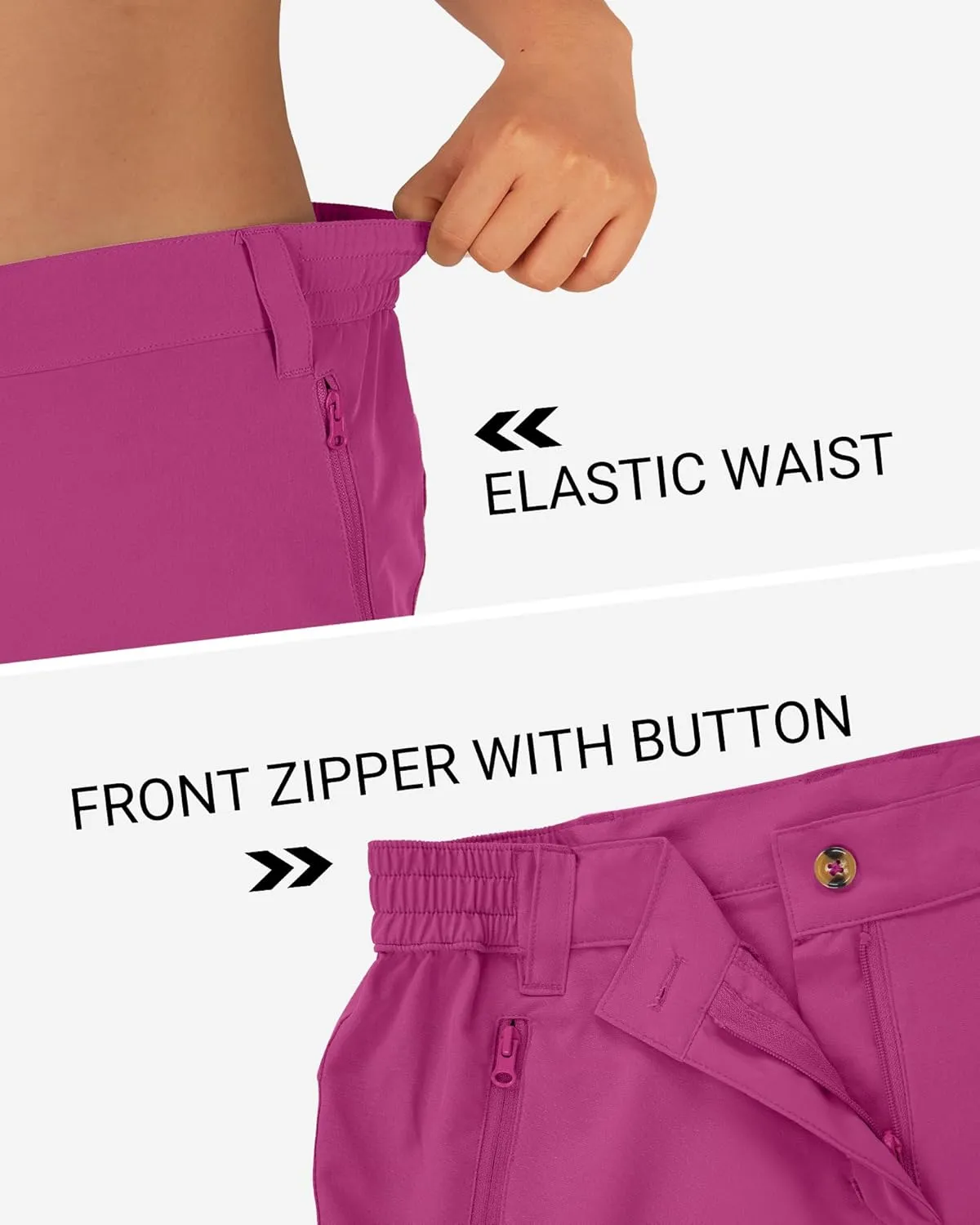 Outdoor Ventures Women's Hiking Shorts Stretch Lightweight Golf Shorts Quick Dry UPF 50  5 inch Cargo Short for Camping
