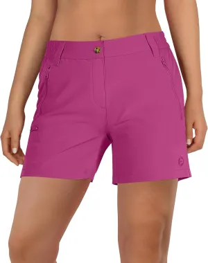 Outdoor Ventures Women's Hiking Shorts Stretch Lightweight Golf Shorts Quick Dry UPF 50  5 inch Cargo Short for Camping