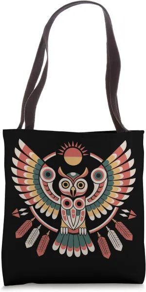 Owl Indigenous Indian Tribal Art Native American Tote Bag