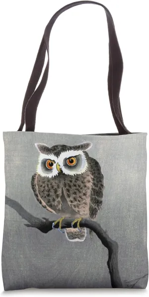 Owl on Branch by Ohara Koson Japanese Shin-hanga Ukiyo-e Tote Bag