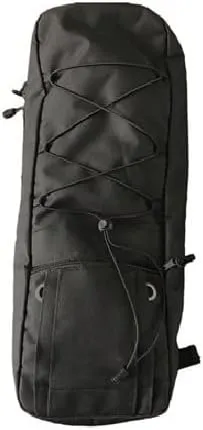 Oxygen Tank Backpack for D Cylinders, Black Oxford Cloth Portable Oxygen Bag with Padded Shoulder Straps and Sternum Strap, Integrated Tubing Port for Tubing Connection, Oxygen Tank Holder