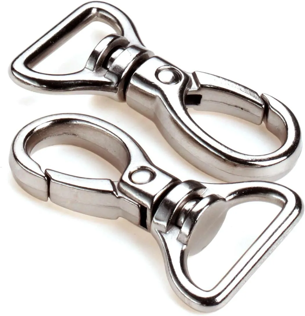 Pack of 20 Cotowin 3/4-inch Silver Color 360 Degree Curved Lobster Clasps Swivel Trigger Clips Snap for Shoulder Bag Backpack Luggage Replacement