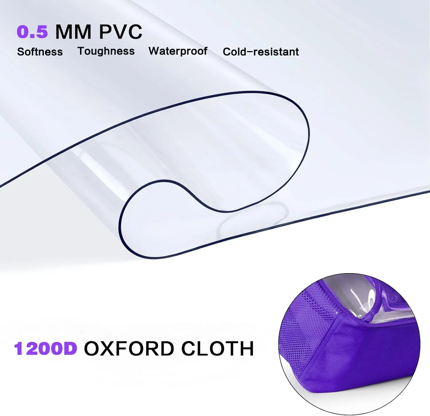 PAMANO Clear Backpack Heavy Duty Transparent See Through Bag for College Work Travel Security,Purple