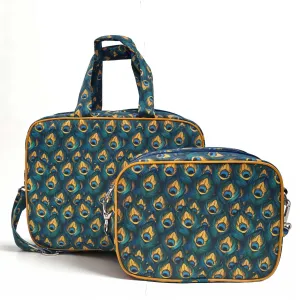 PEACOCK GLORY PRINT TRAVEL BAG