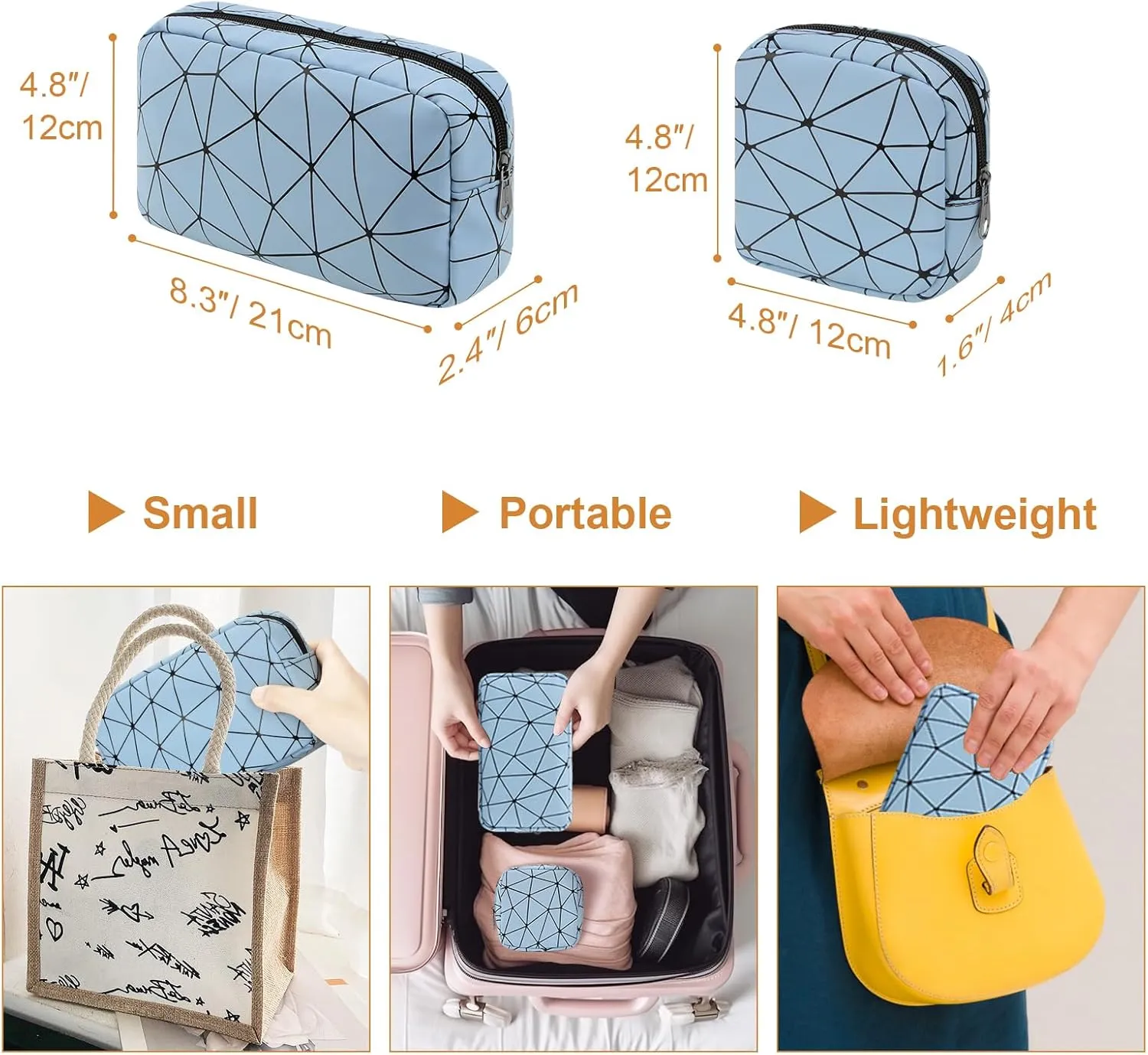 Period Bag for Teen Girls, Leather Sanitary Napkin Storage Bag, Portable Menstrual Pad Bag Period Pads Pouch, Small Make Up Bags