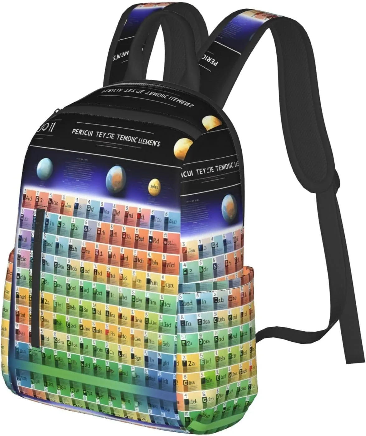 Periodic Table Of Elements Print Lightweight Backpack, Travel Bookbag College Bag,Laptop Backpack For Men Women