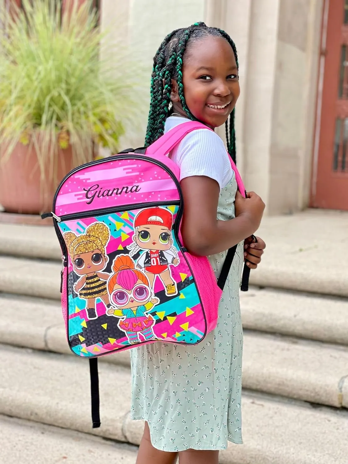 Personalized 16 Inch License School Backpack - LOL