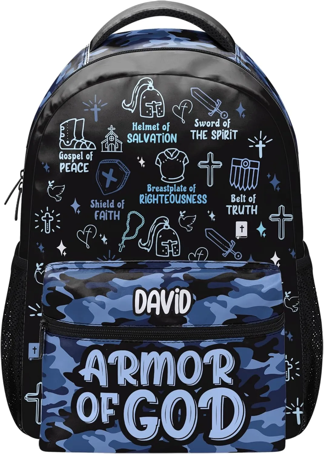Personalized Backpack - Bible Armor Of God Backpack - Travel Backpack, Bookbag (Armor Of God)