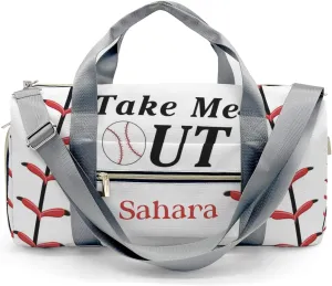 Personalized Baseball Custom Multi-functional Travel Bag, Unisex Portable Duffel Bag, Short Distance Travel Assistant