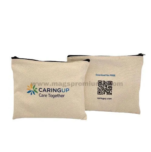 Personalized Canvas Zipper Pouch