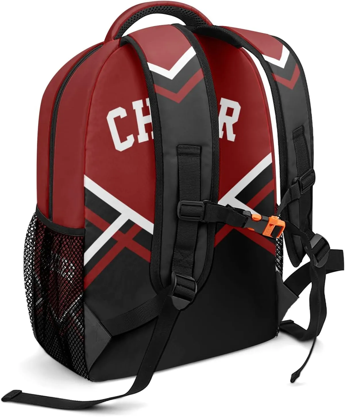 Personalized Cheerleaders Red Backpack with Name Waterproof Bag for Women Men Gift