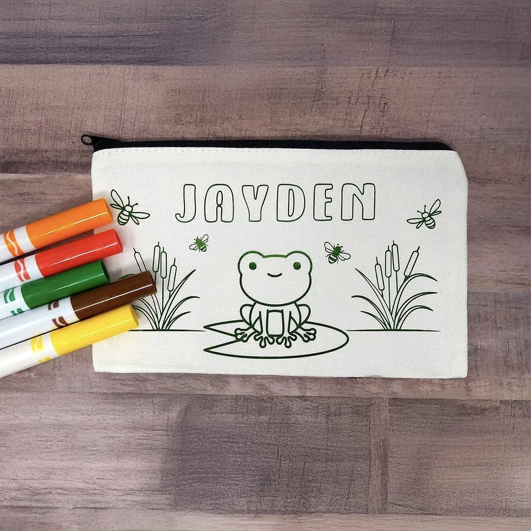 Personalized DIY Pencil Pouch & Markers
