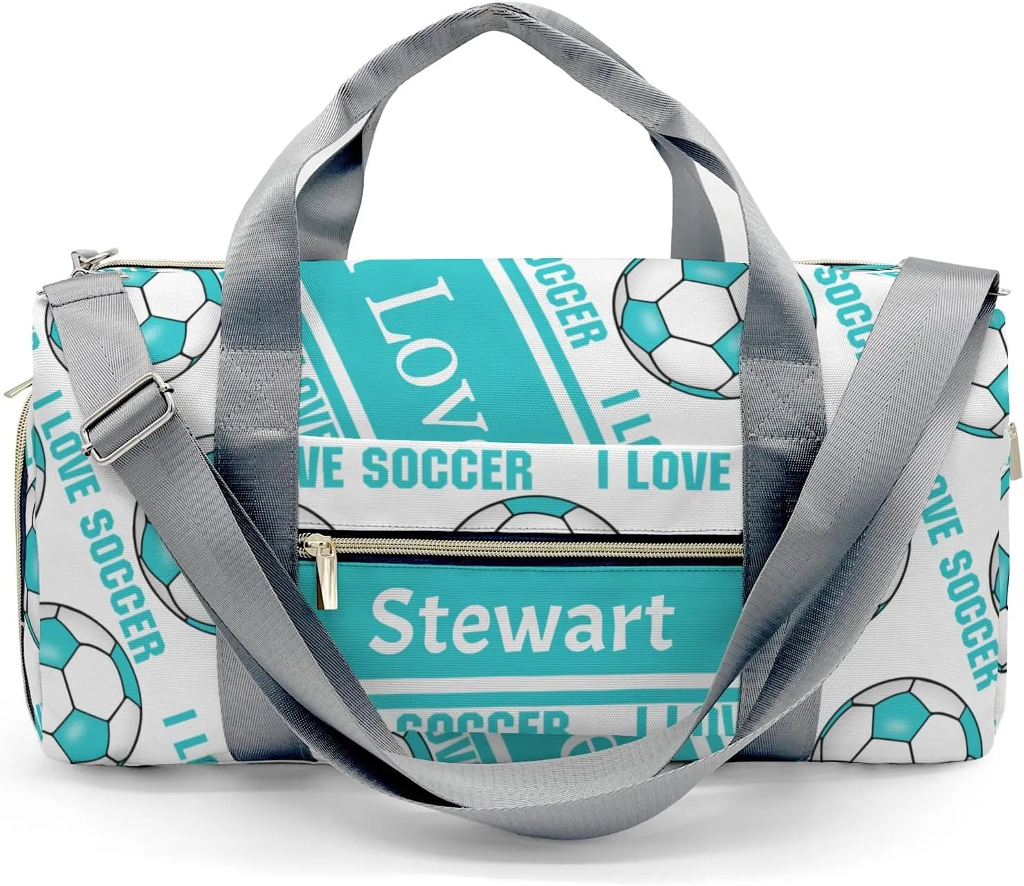 Personalized Soccer Custom Multi-functional Travel Bag, Unisex Portable Duffel Bag, Short Distance Travel Assistant