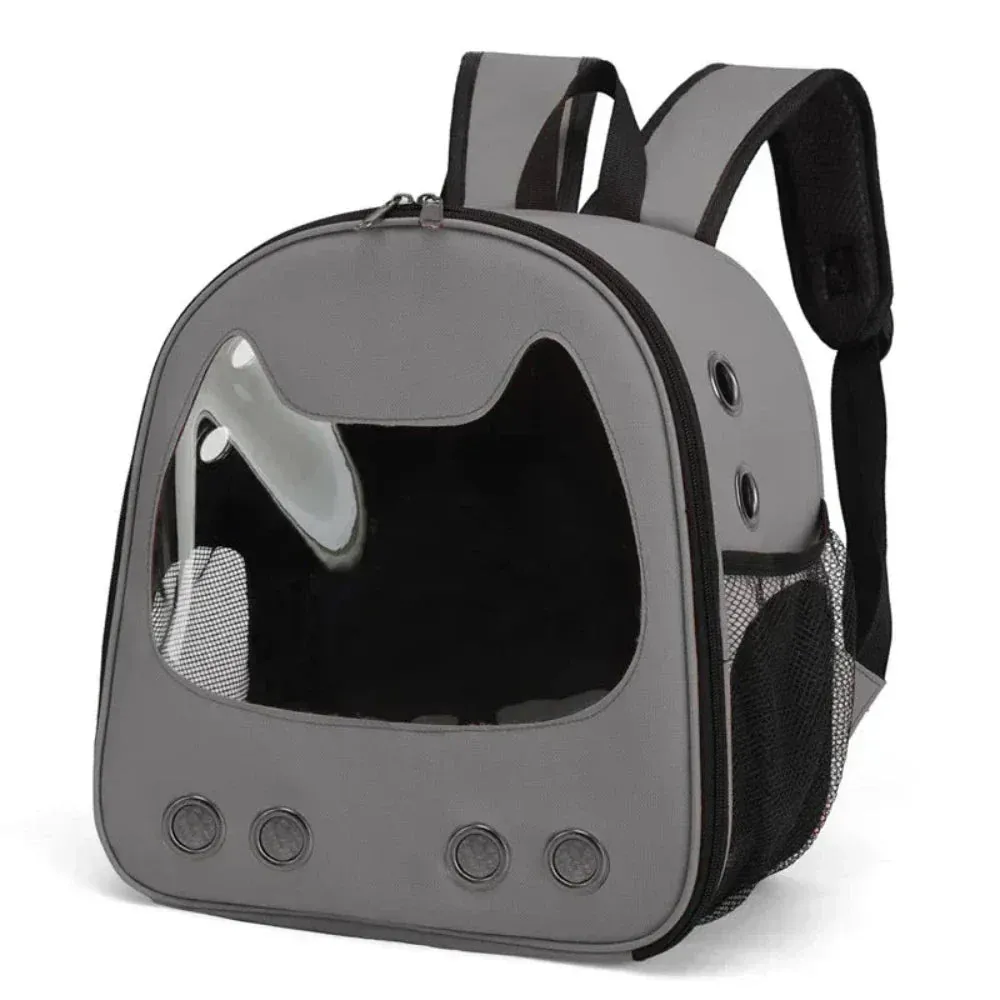 Pet Carrier Backpack with Feline Design for Small Sized Cats