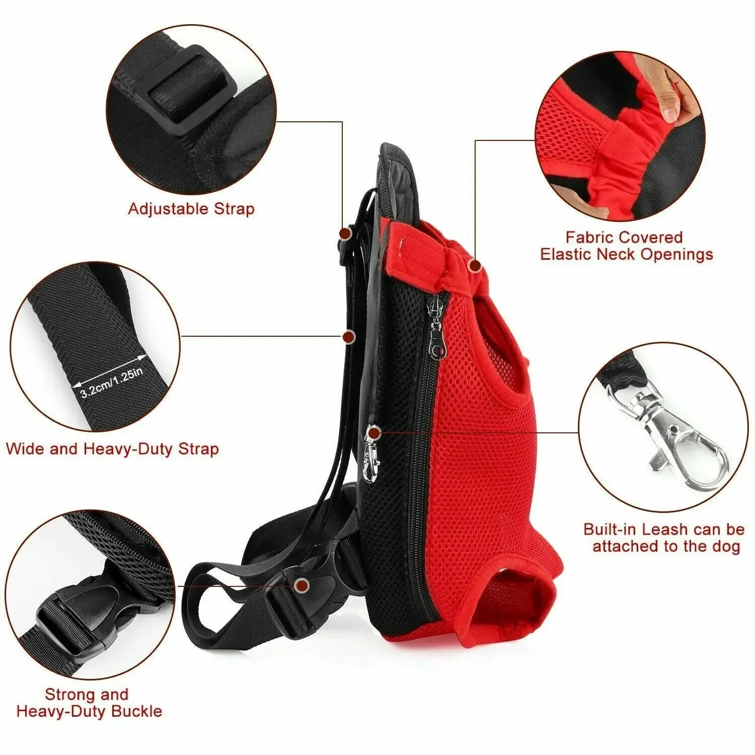 Pet Dog Carrier Backpack Portable Adjustable Strap