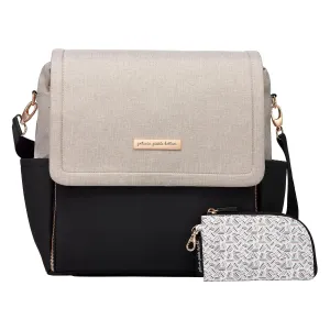 Petunia Pickle Bottom Boxy Backpack, Diaper Bag, Stylish Baby Bag, Spacious Backpack, On-The-Go Moms, Sand/Black