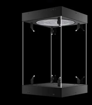 Phicen 1/6 Action Figure Display Box LED Spotlight with Rotating Base (Black, Internal Height 30CM)