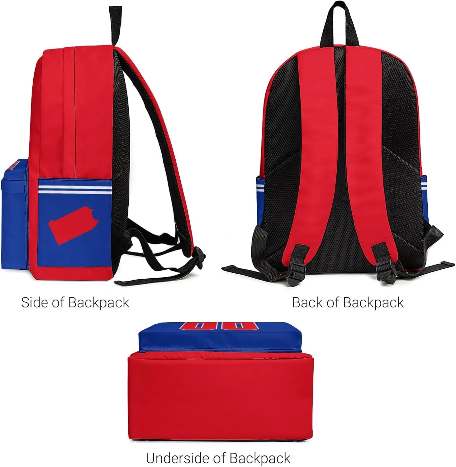 Philadelphia Backpack Custom Name Number Travel Laptop Work Shoulder Bag Personalized Daypack Fans Gift for Men Women Boy Girl
