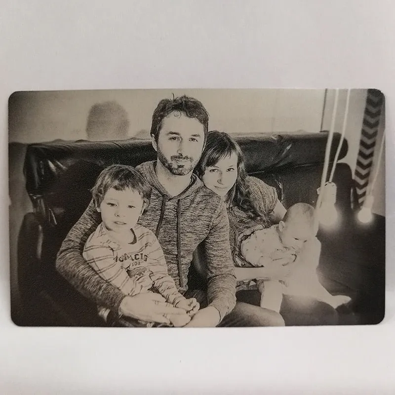 Photo Engraved Short Wallet