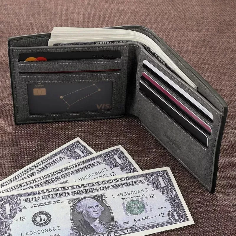 Photo Engraved Short Wallet