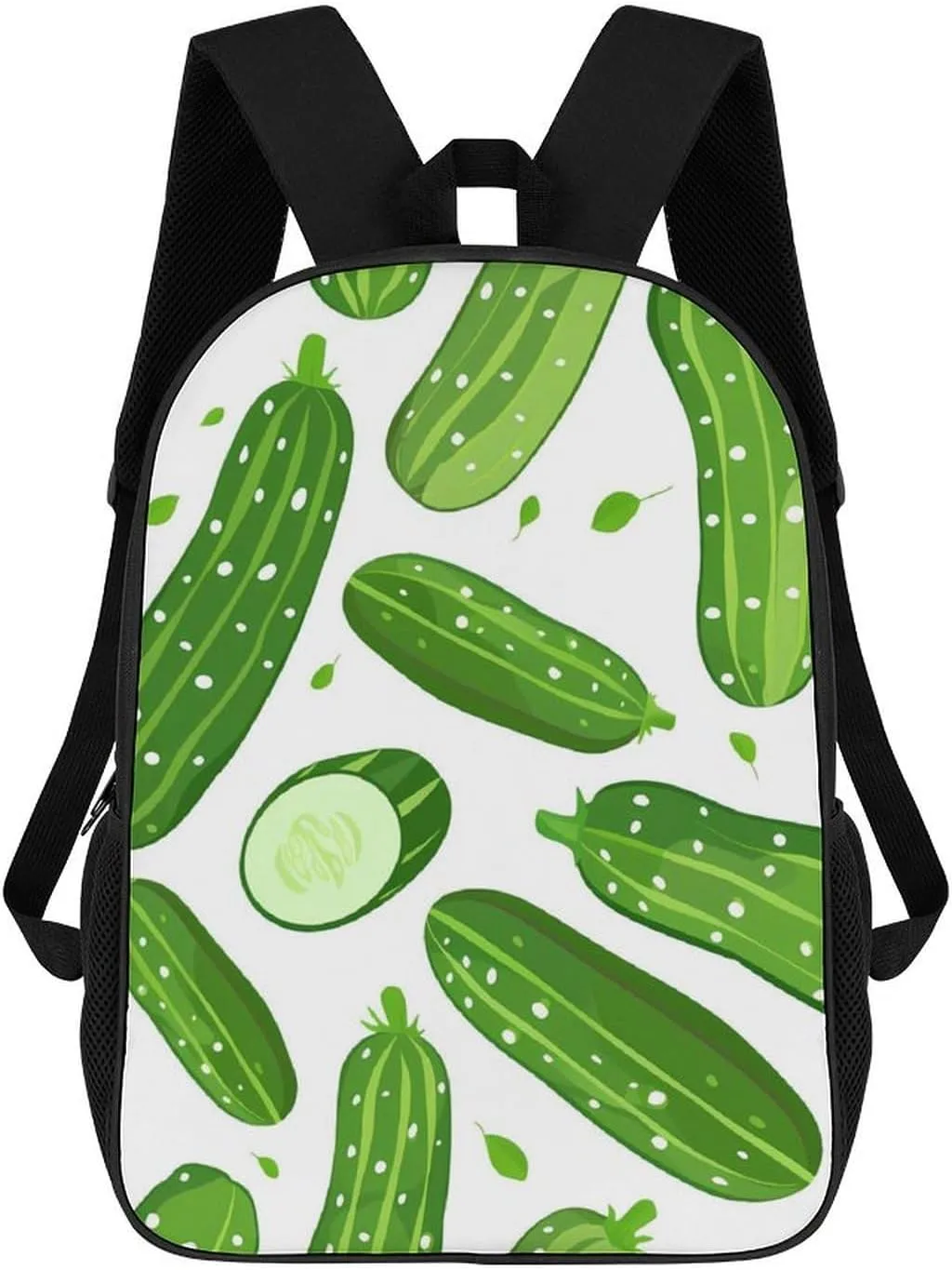 Pickle Cucumbers 17 Inch Backpack Travel Laptop Shoulder Bag Funny Daypack Gifts for Men Women