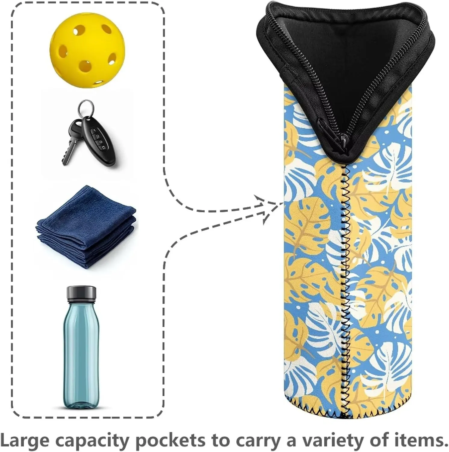Pickleball Bag with Hook Design, Multi-Sport Pickleball Organizer for Tennis Golf Accessories Fashion Balls Bag