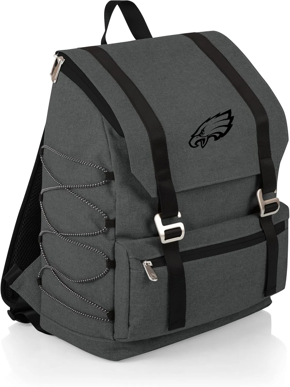 PICNIC TIME NFL Philadelphia Eagles OTG Traverse Backpack Cooler - Soft Cooler Backpack - Hiking Backpack, (Heathered Gray)
