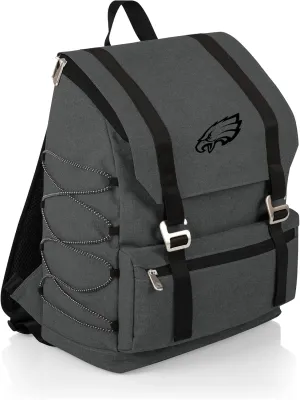 PICNIC TIME NFL Philadelphia Eagles OTG Traverse Backpack Cooler - Soft Cooler Backpack - Hiking Backpack, (Heathered Gray)