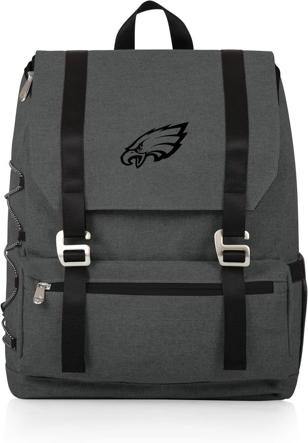 PICNIC TIME NFL Philadelphia Eagles OTG Traverse Backpack Cooler - Soft Cooler Backpack - Hiking Backpack, (Heathered Gray)