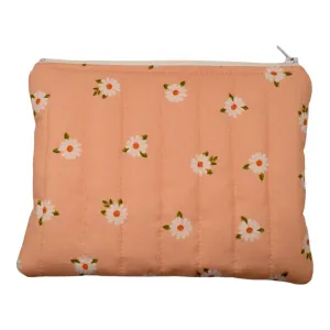 Pink Daisy Mini Puff Pouch- Large