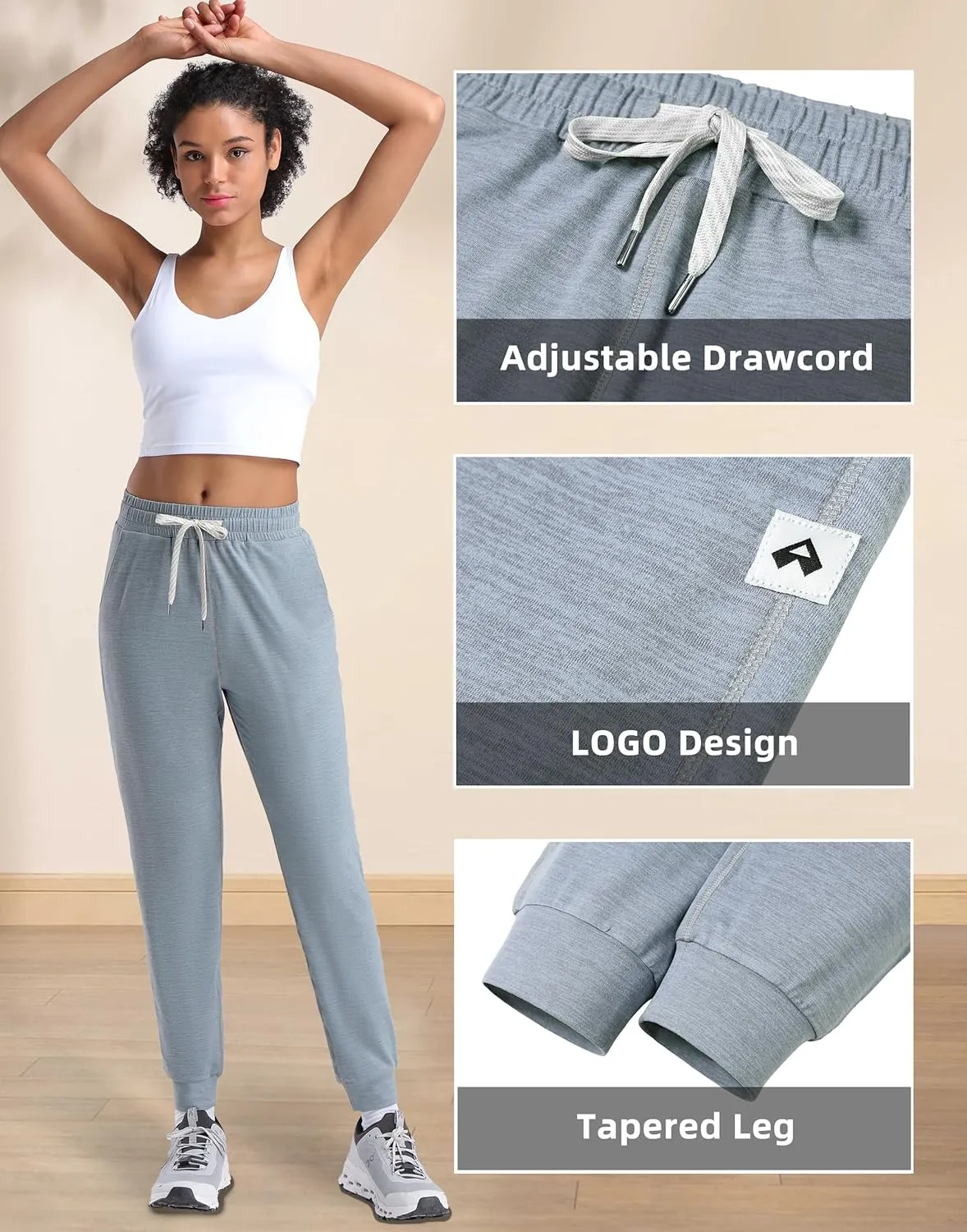 Pioneer Camp Women's Joggers Pants with Pockets Lounge Sweat Pants for Women Yoga Athletic Casual Running Workout
