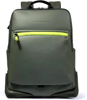 PIQUADRO C2OW 2 Compartment Chest Strap Backpack 6" Green, green, 34 X 43 X 16 (cm)