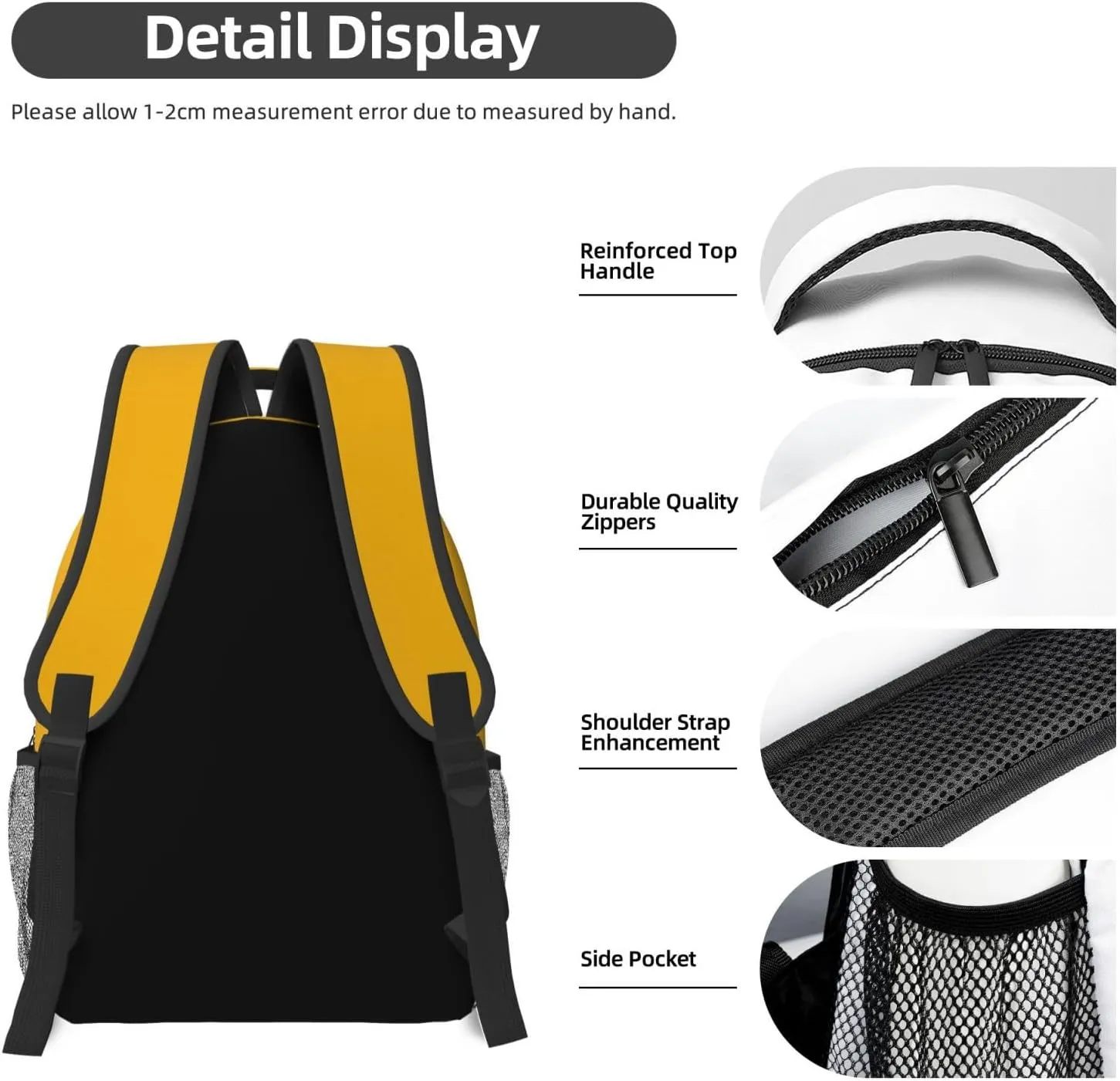 Pittsburgh Backpack for Boys and Girls, Laptop Backpack for Men and Women, Large Capacity Lightning Bookbag Waterproof Adjustable School Bags for Travel Daypack Laptop Sport Bag