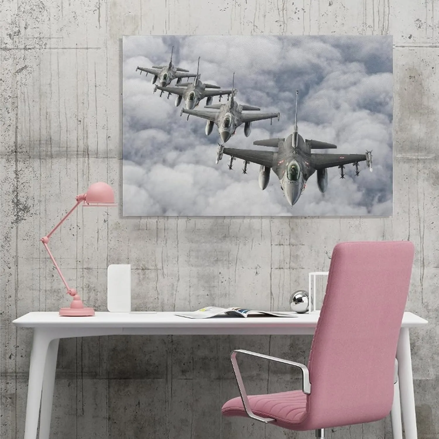 Plane General Dynamics F-16 Fighting Falcon Light Combat Aircraft 03 Room Aesthetics Posters Canvas Posters Bedroom Decoration Sports Office Decoration Gifts Wall Art Decoration Printing Posters 24x36